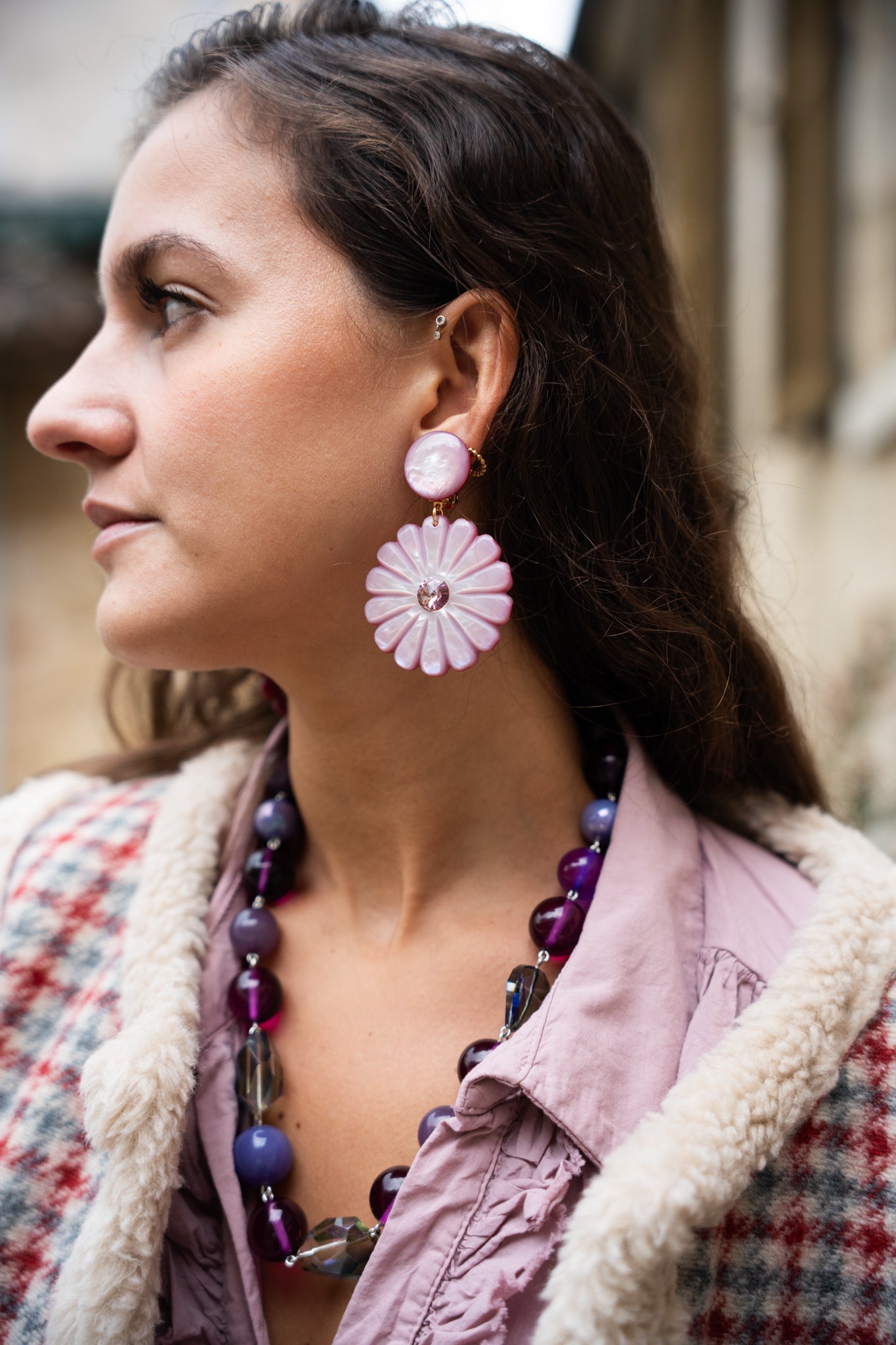 Gilet sans manche à carreaux