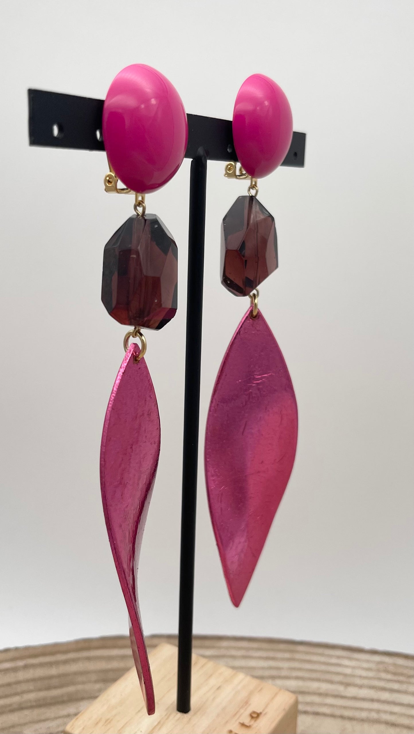 BOUCLES D’OREILLES FLAMMES ÉLÉMENTS SCINTILLANTS - Francine BRAMLI