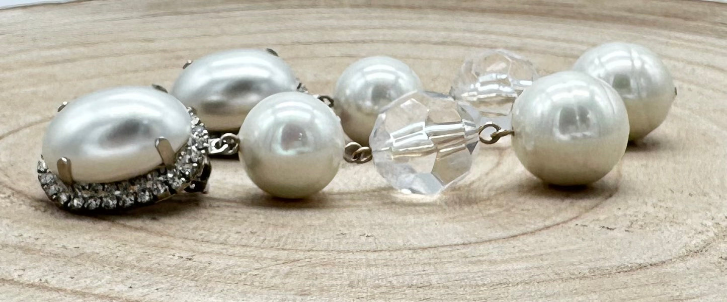 BOUCLES D'OREILLES ÉLÉMENTS SCINTILLANTS / PERLES - Francine BRAMLI