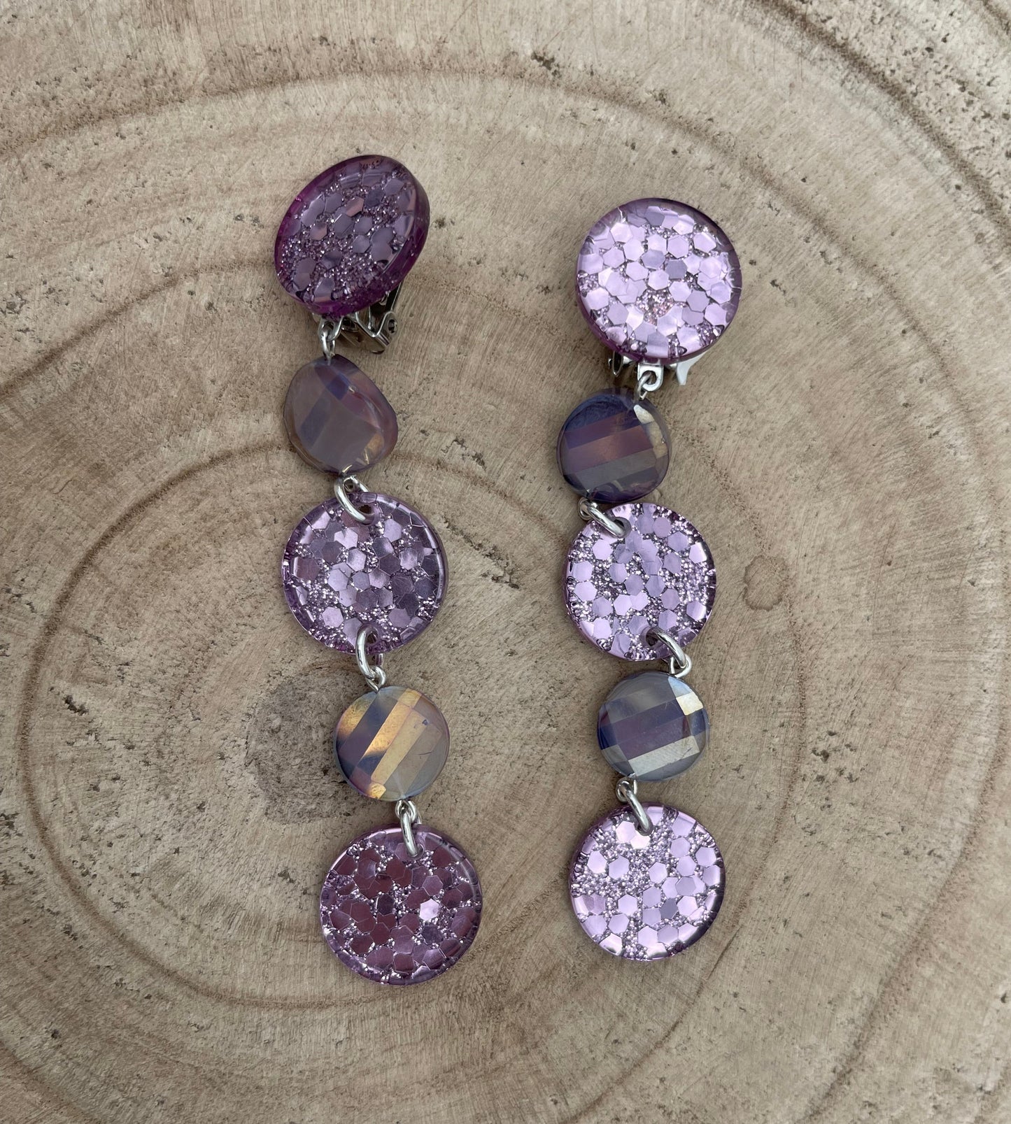 BOUCLES D’OREILLES ÉLÉMENTS SCINTILLANTS - Francine BRAMLI