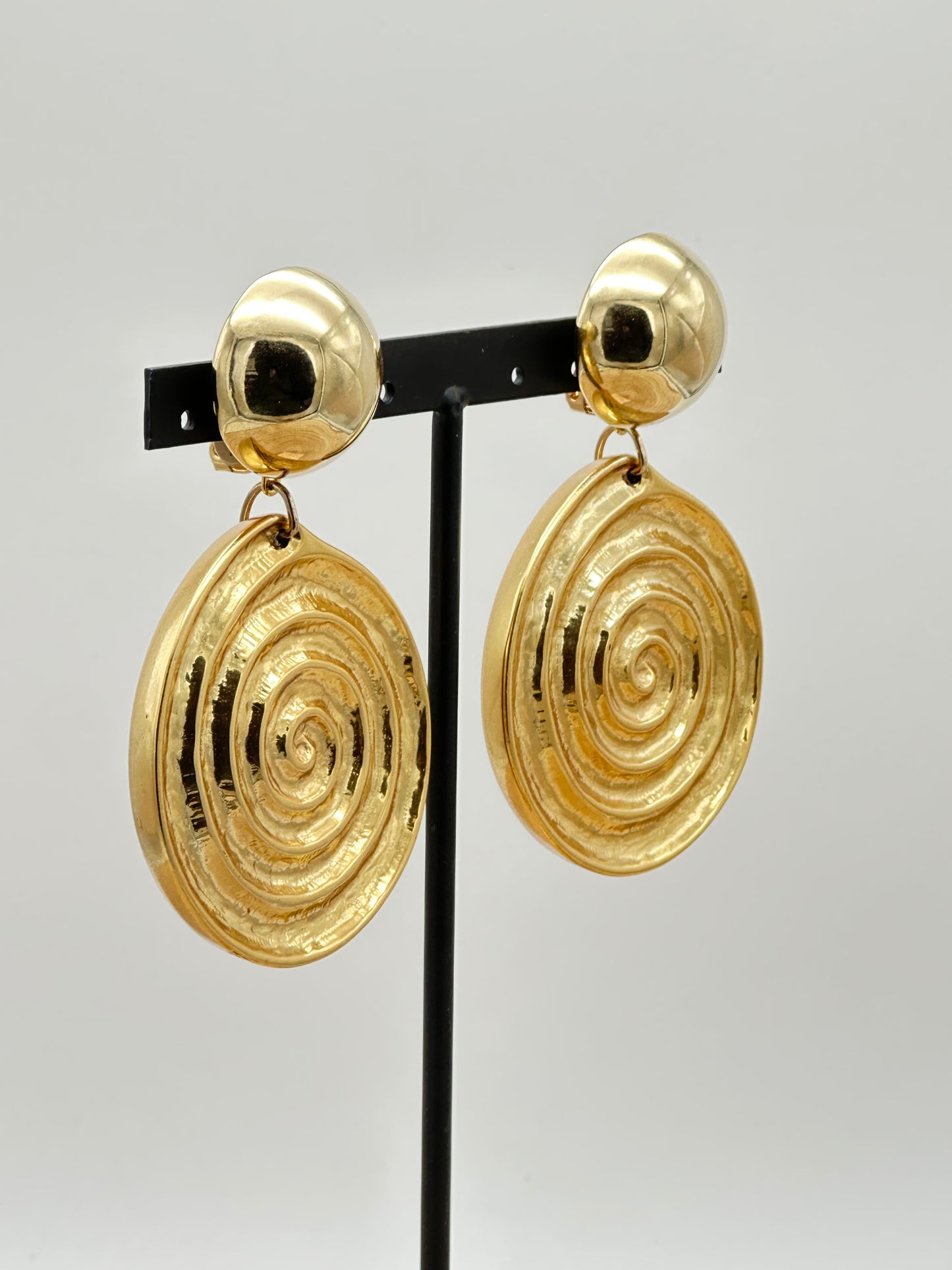 BOUCLES D'OREILLES SPIRALES DORÉES - Francine BRAMLI