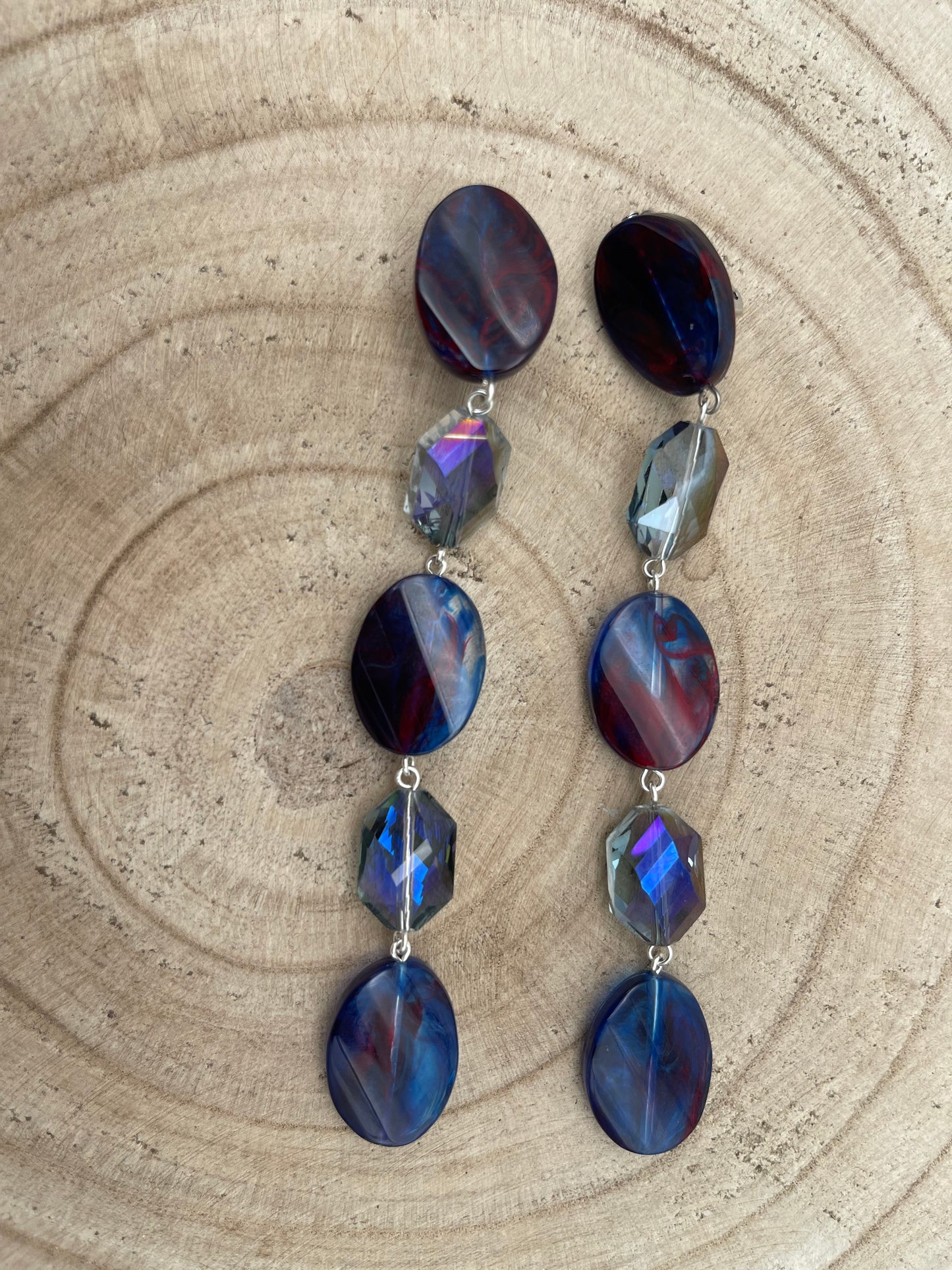 BOUCLES D’OREILLES ÉLÉMENTS SCINTILLANTS - Francine BRAMLI