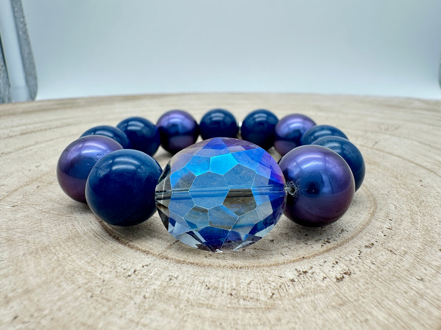 BRACELET ÉLASTIQUE PERLES FANTAISIE / ÉLÉMENTS SCINTILLANTS - Francine BRAMLI