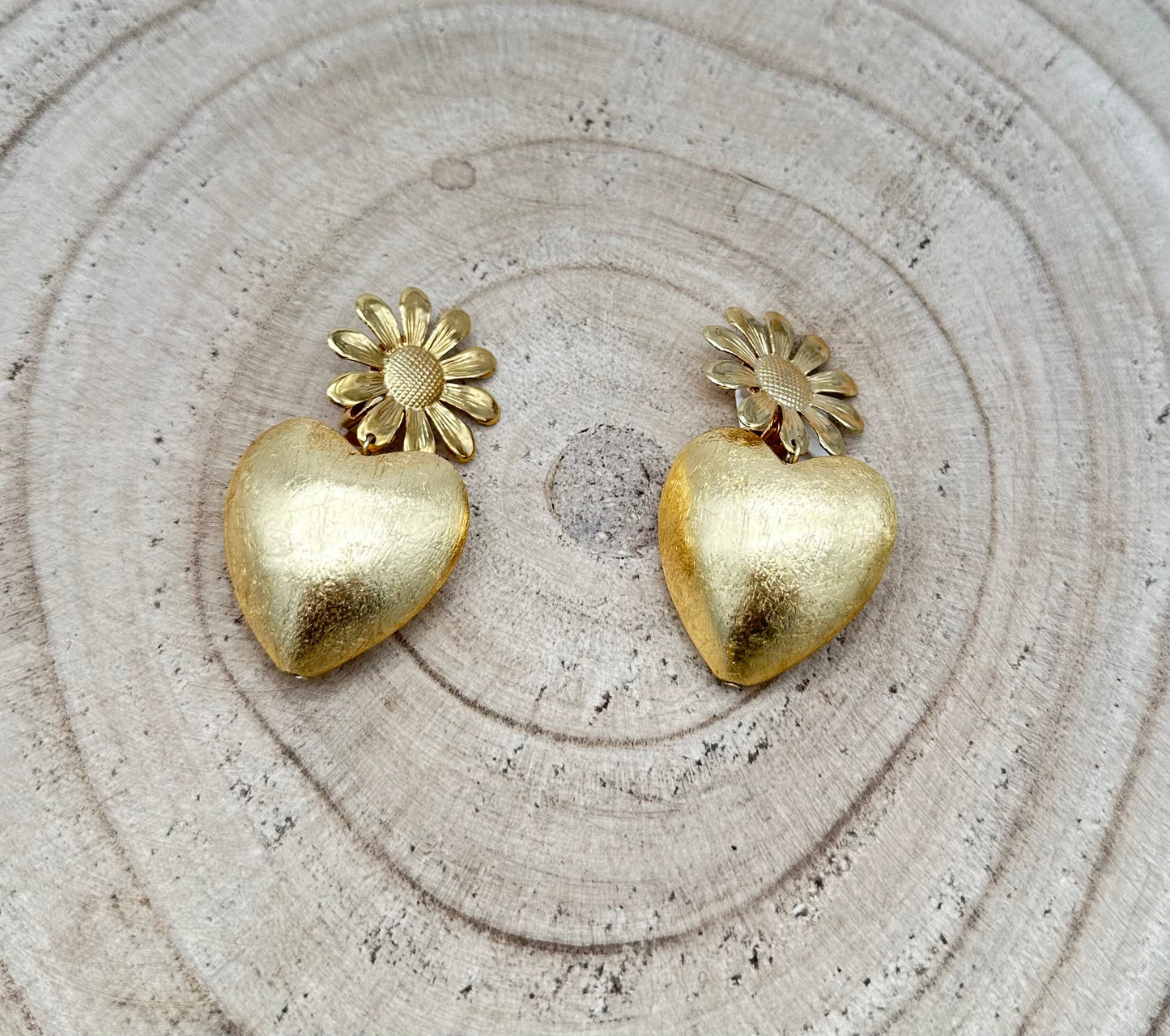 BOUCLES D'OREILLES COEURS CABOUCLES D'OREILLESCHONS FLEURS - Francine BRAMLI