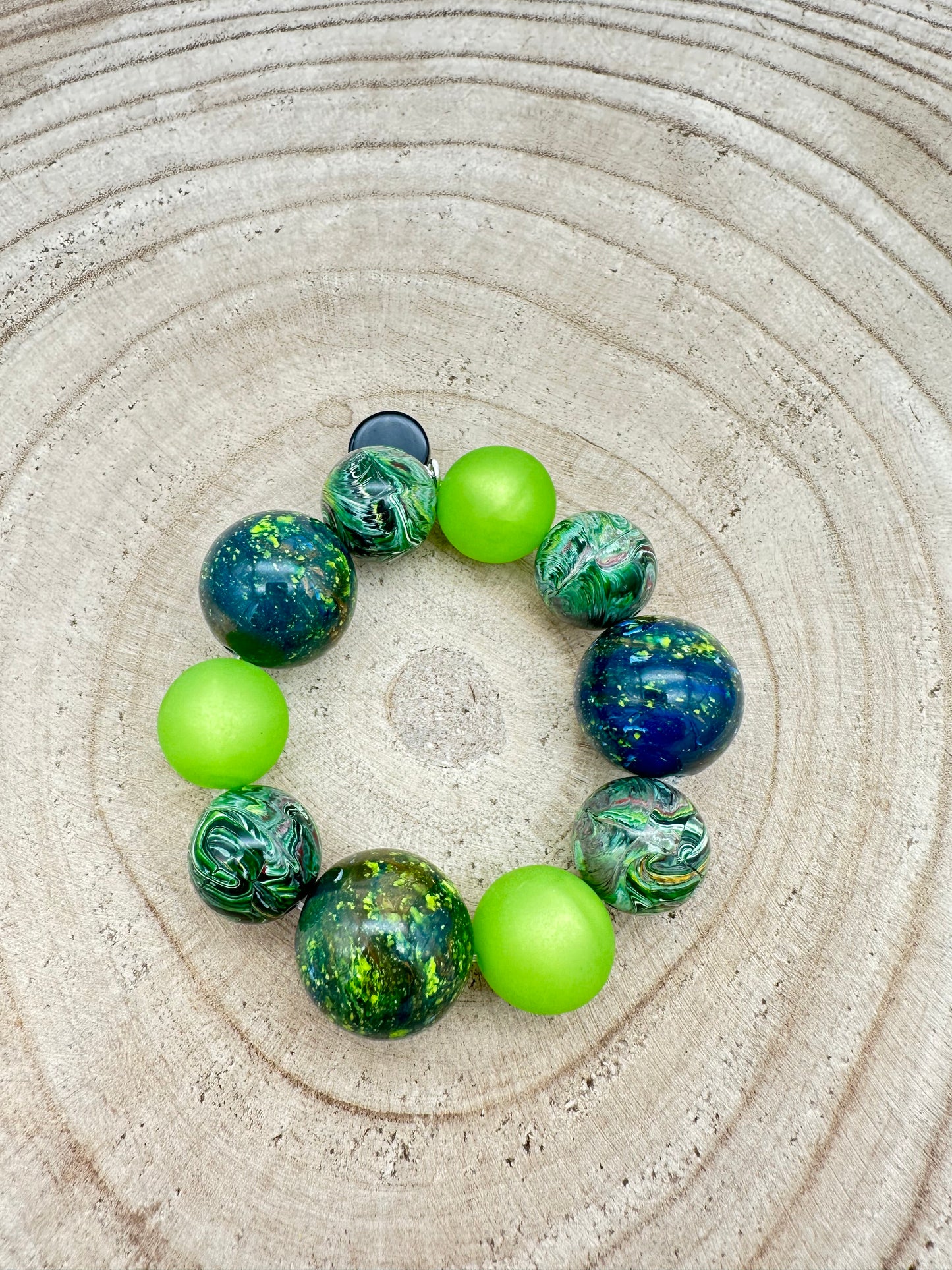 BRACELET ÉLASTIQUE PERLES FANTAISIE - Francine BRAMLI