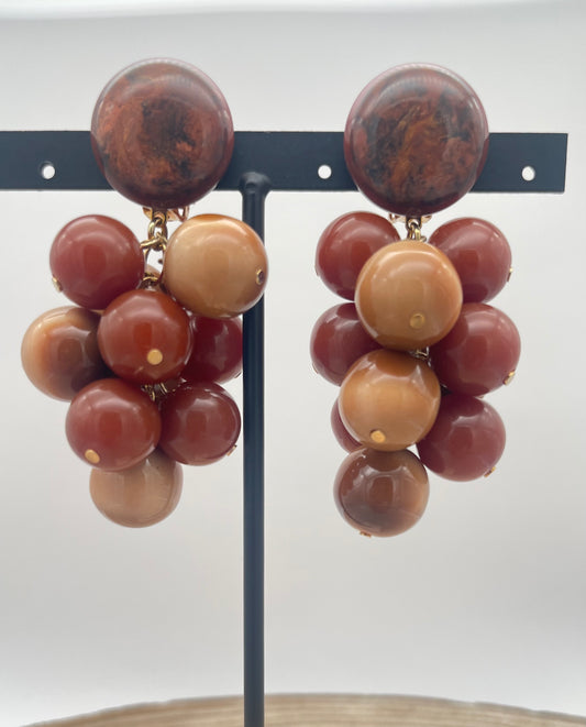 BOUCLES D’OREILLES GRAPPES - Francine BRAMLI