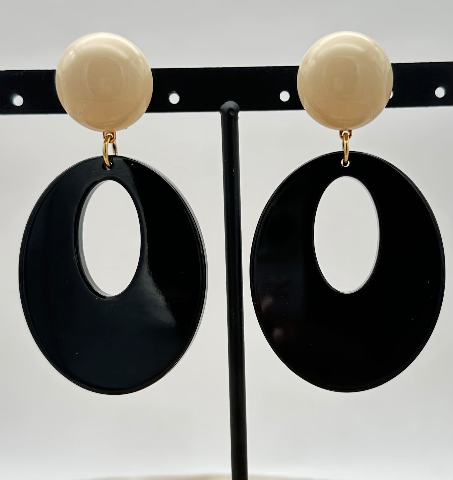 BOUCLES D'OREILLES NOIRE - Francine BRAMLI