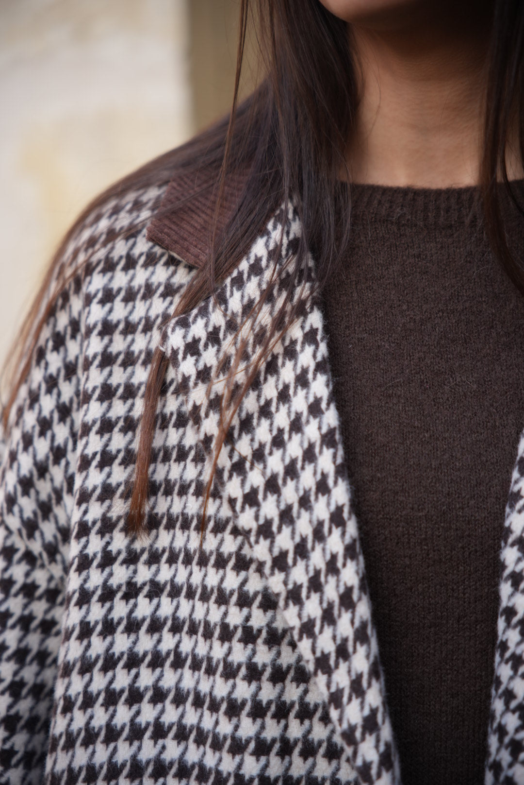 Manteau pied de coq