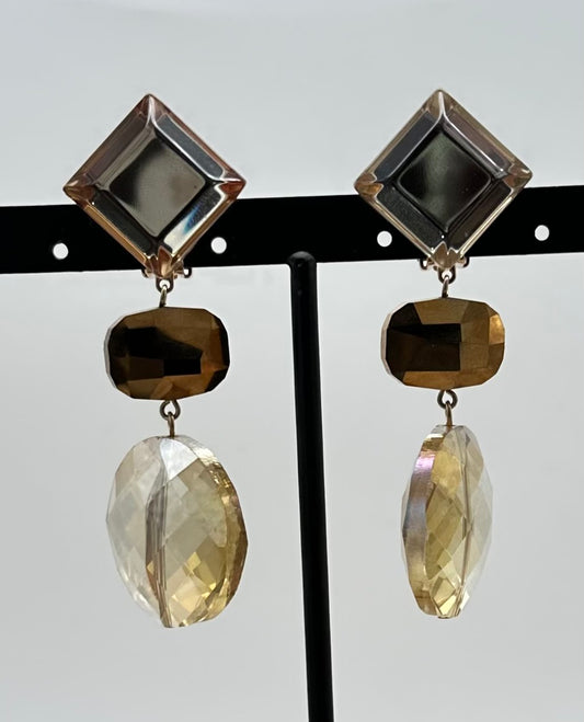 BOUCLES D'OREILLES ÉLÉMENTS SCINTILLANTS - Francine BRAMLI