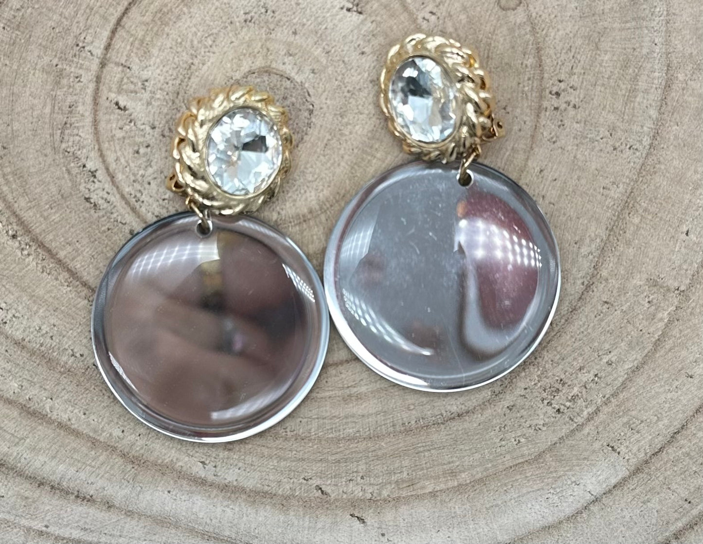 BOUCLES D'OREILLES ÉLÉMENTS SCINTILLANTS - Francine BRAMLI