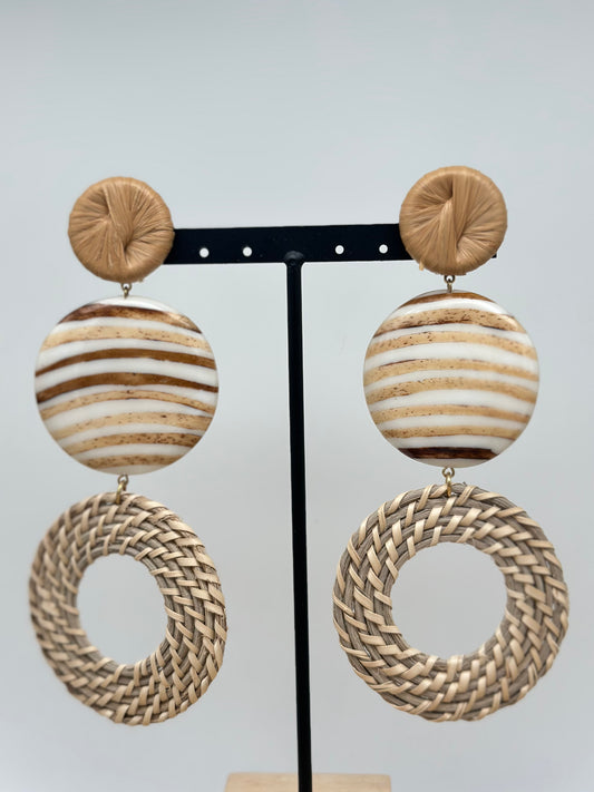 Boucles d’oreilles RAPHIA  - Francine BRAMLI