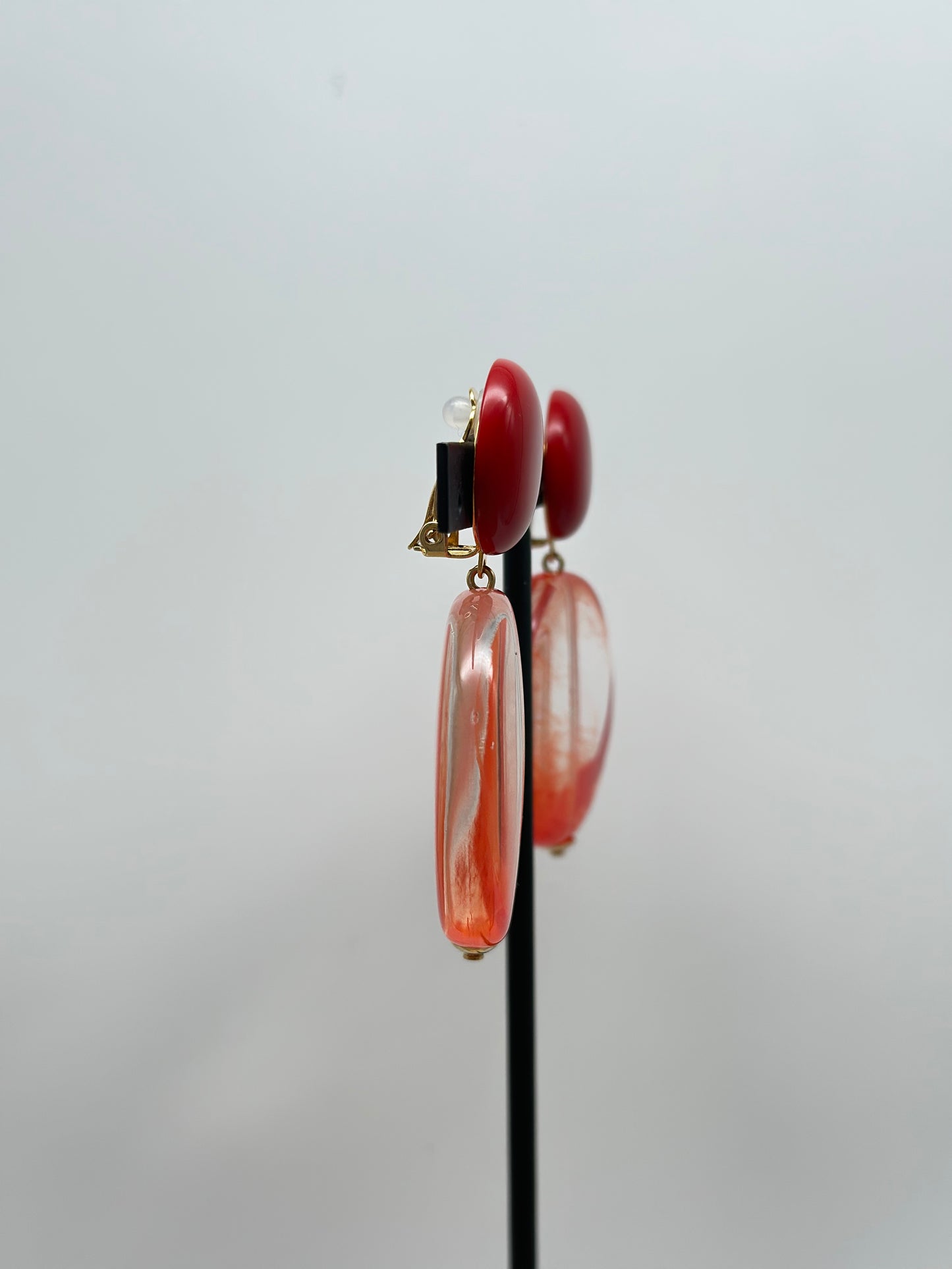 Boucles d’oreilles Evian rouge - Francine BRAMLI