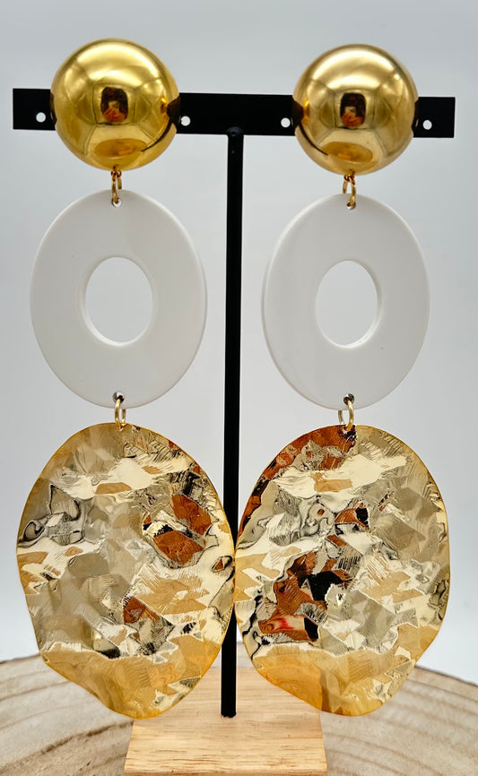 BOUCLES D'OREILLES DORÉ - Francine BRAMLI