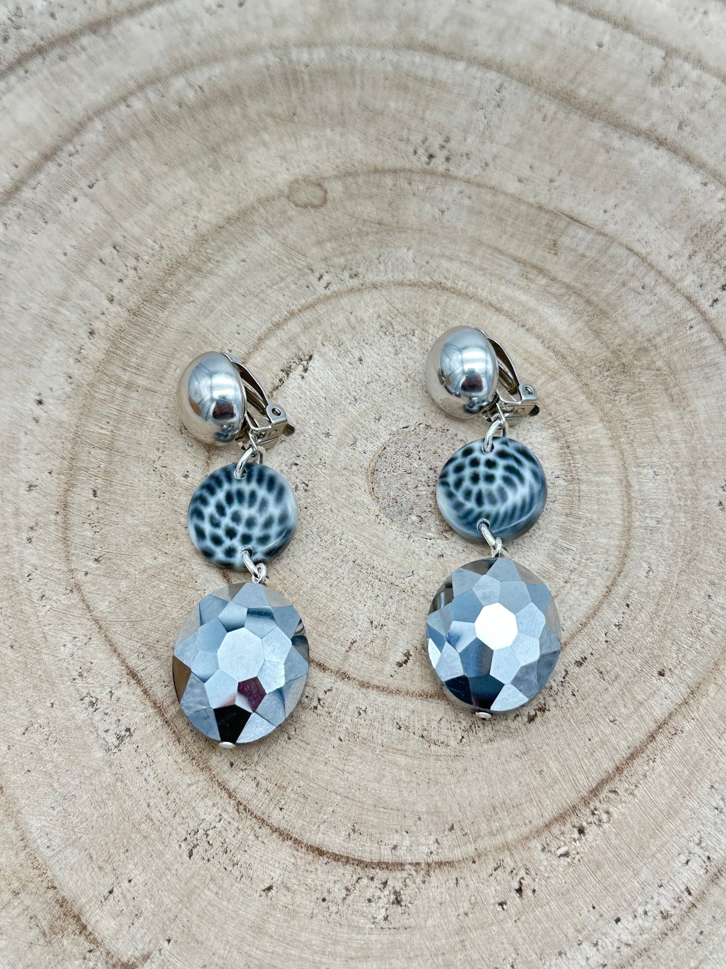 BOUCLES D’OREILLES ÉLÉMENTS SCINTILLANTS - Francine BRAMLI