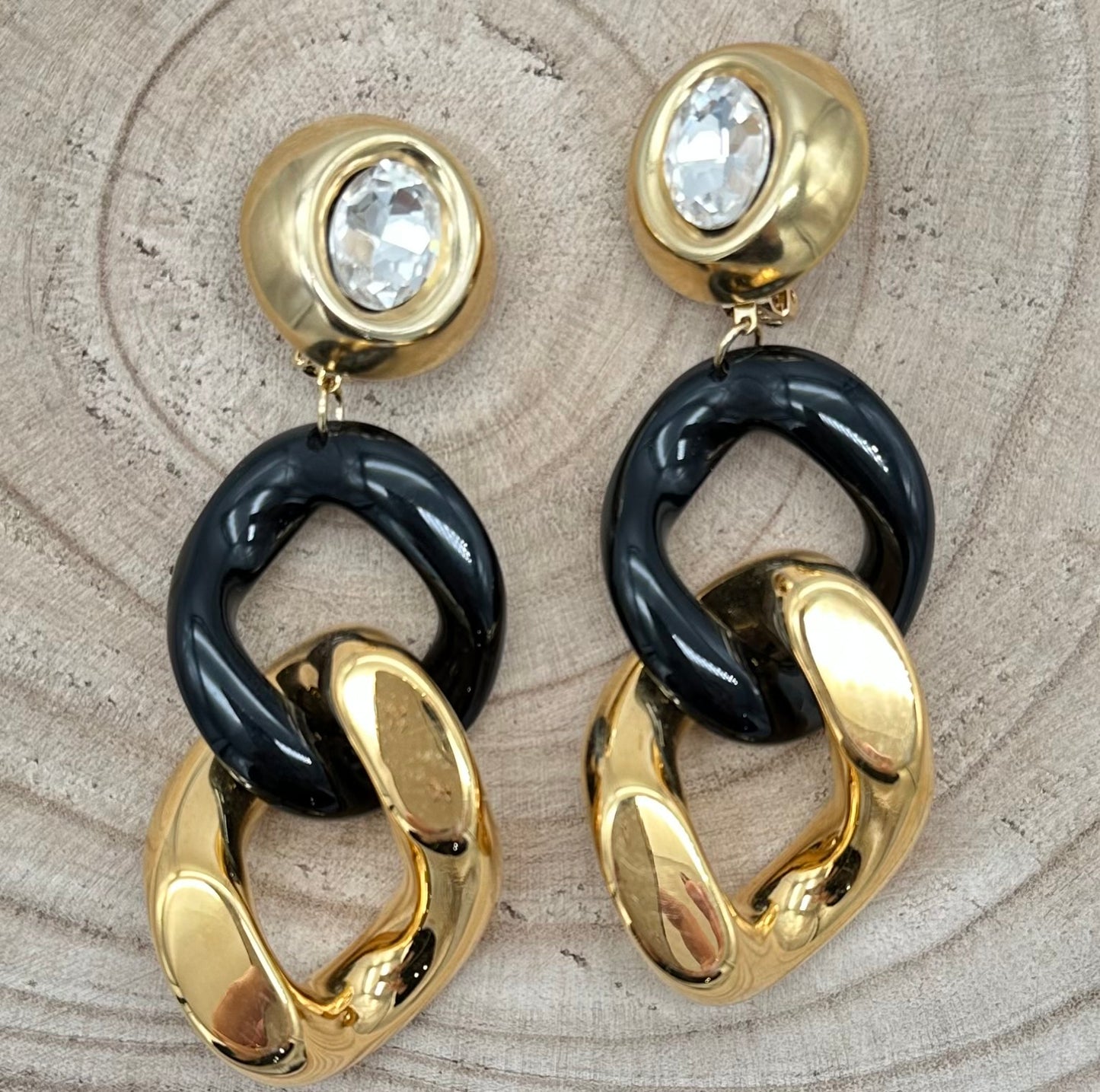 BOUCLES D'OREILLES ÉLÉMENTS SCINTILLANTS / MAILLONS - Francine BRAMLI