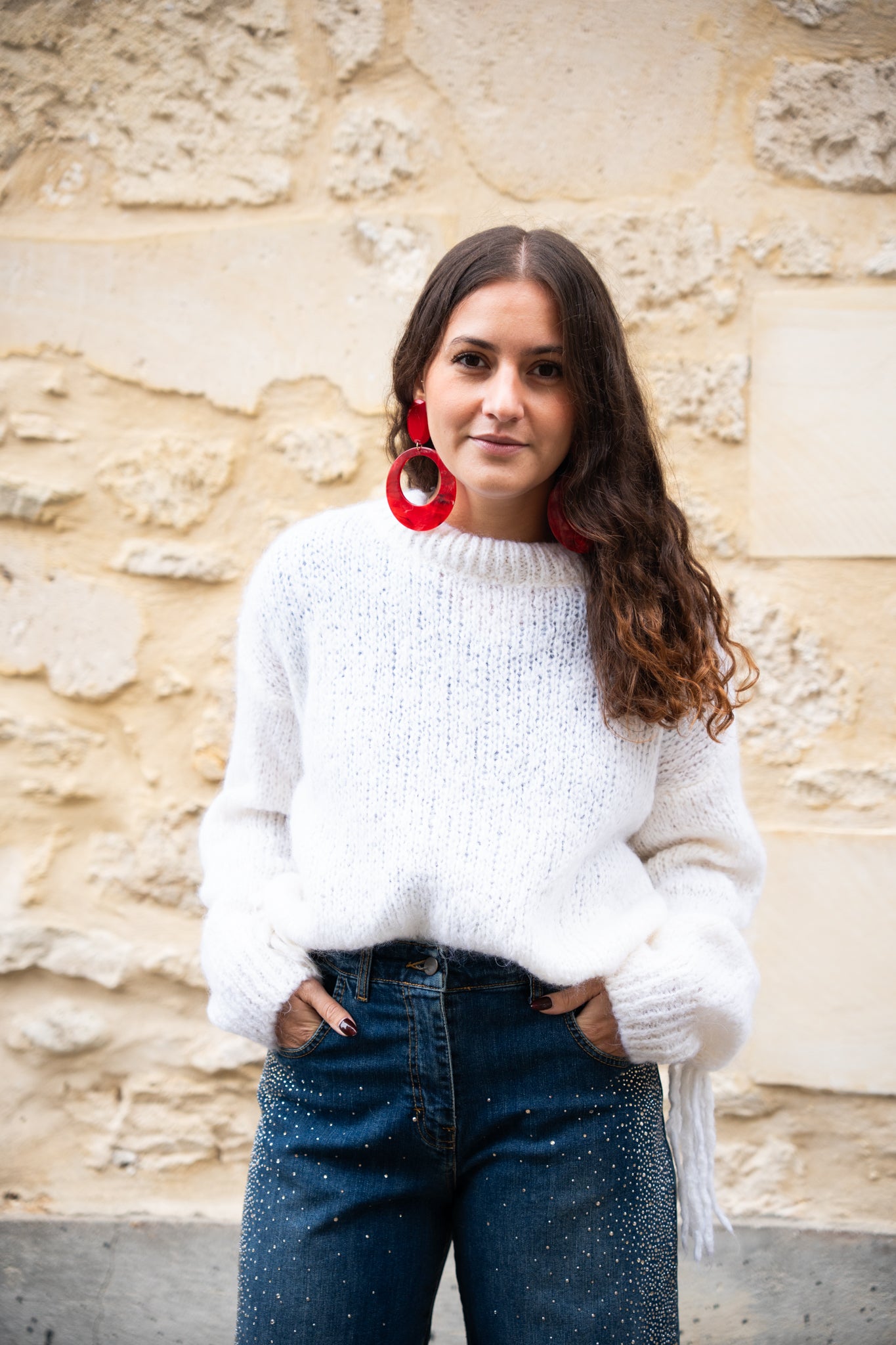 Pull Moutarde Frange