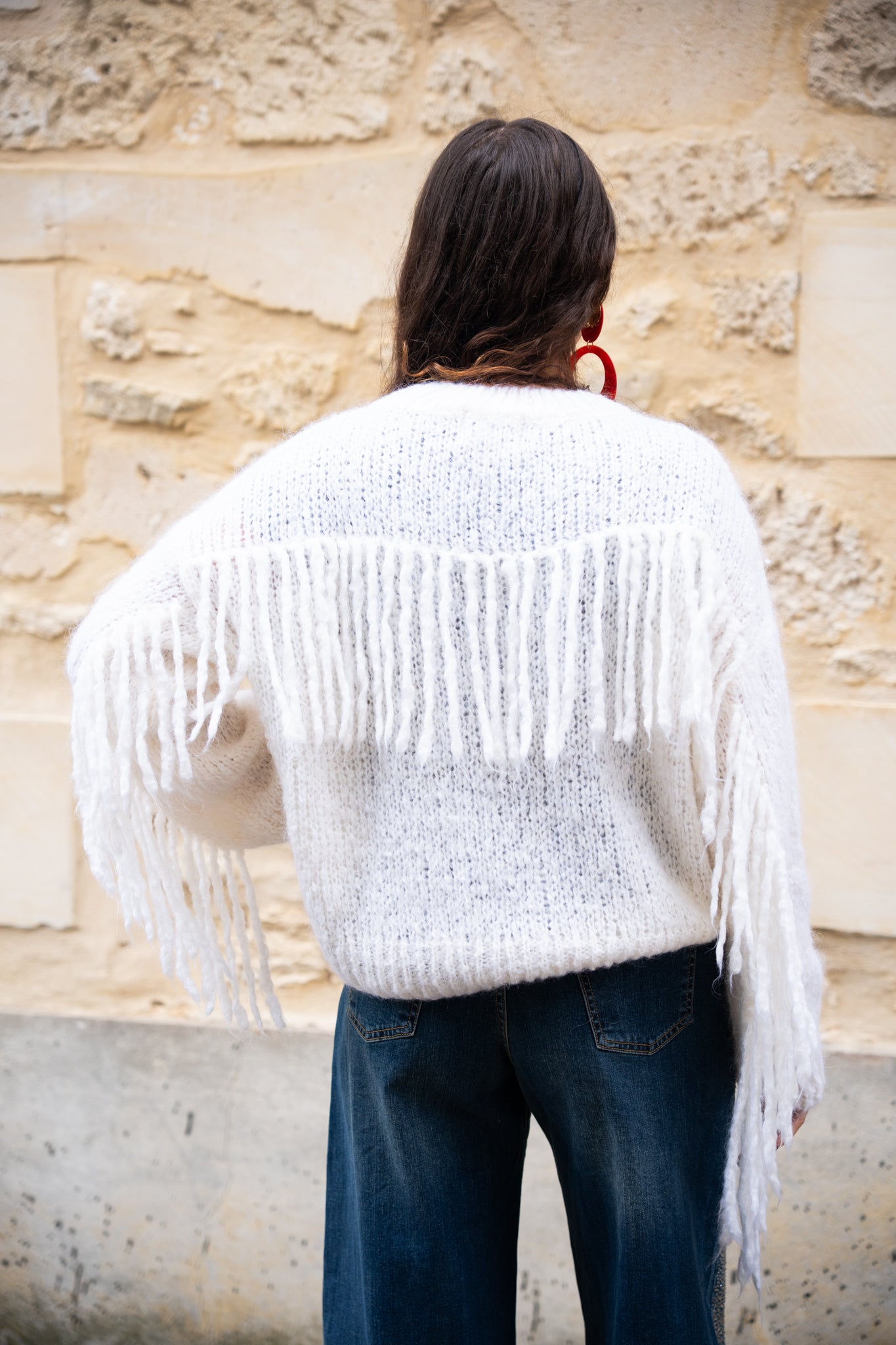 Pull Moutarde Frange