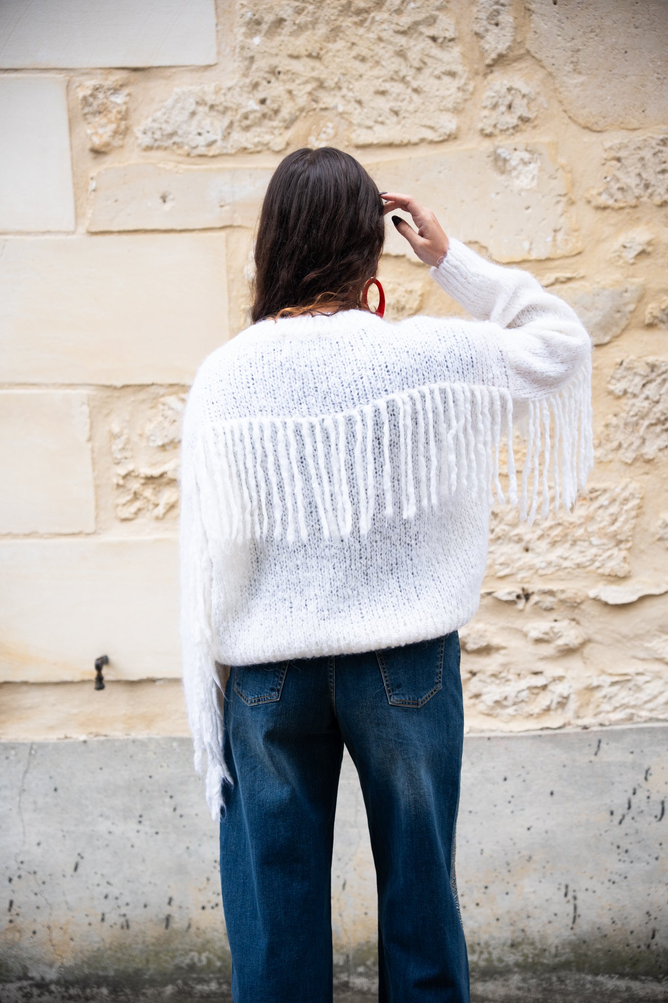 Pull Moutarde Frange