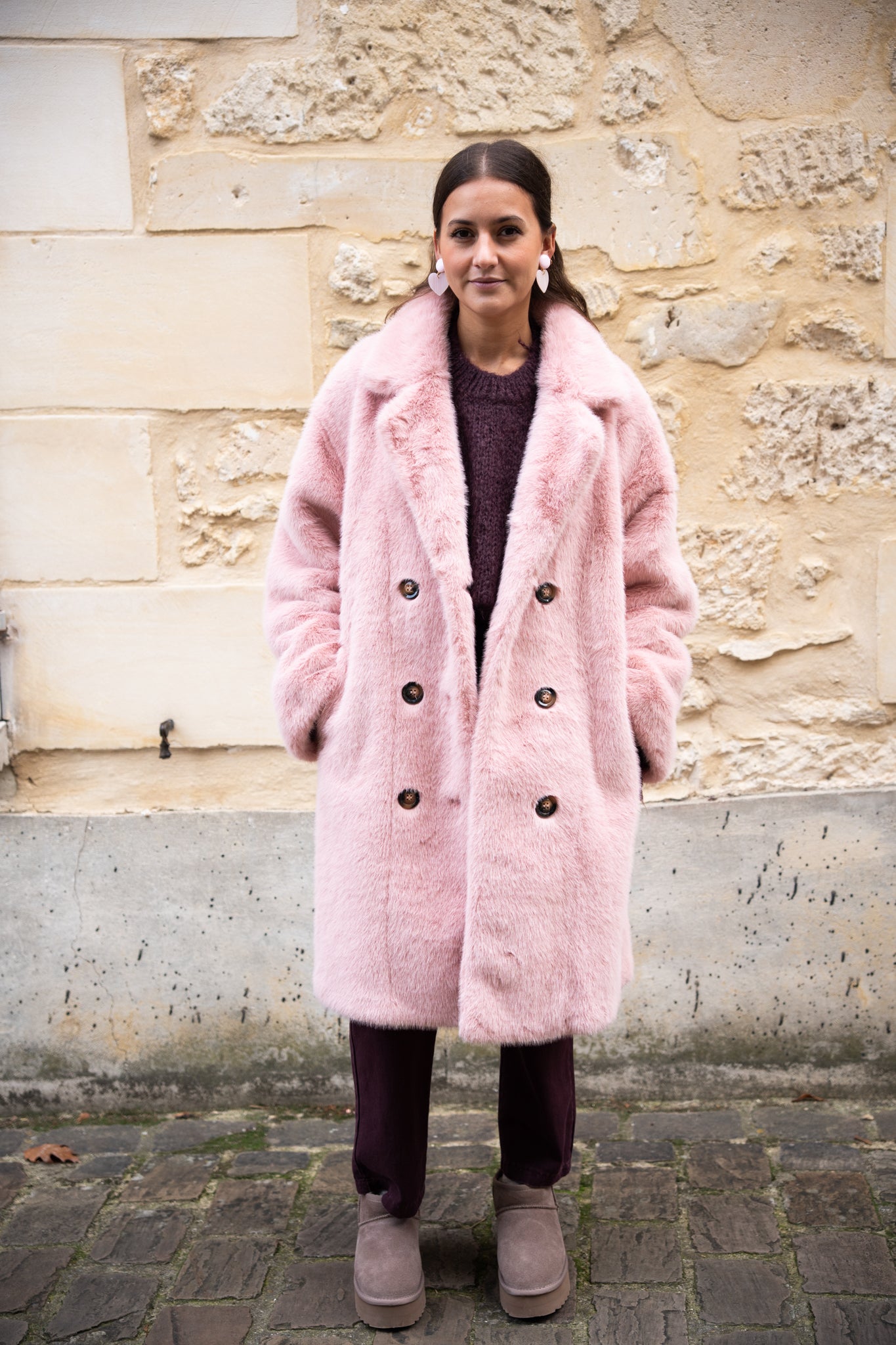 Manteau fausse fourrure