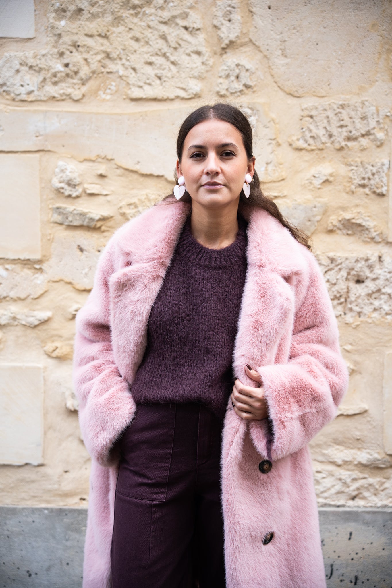 Manteau fausse fourrure