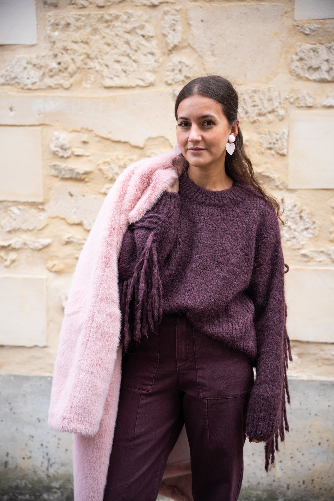 Pull Moutarde Frange