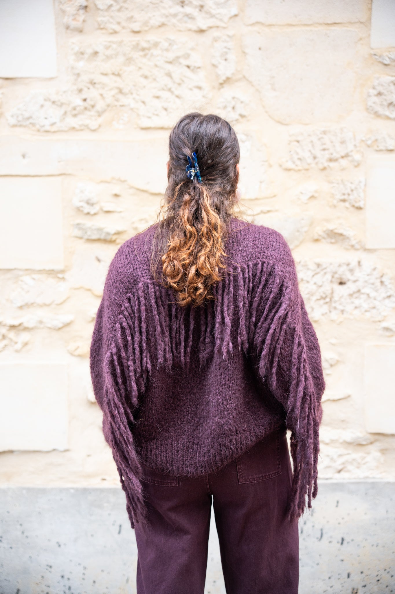 Pull Moutarde Frange