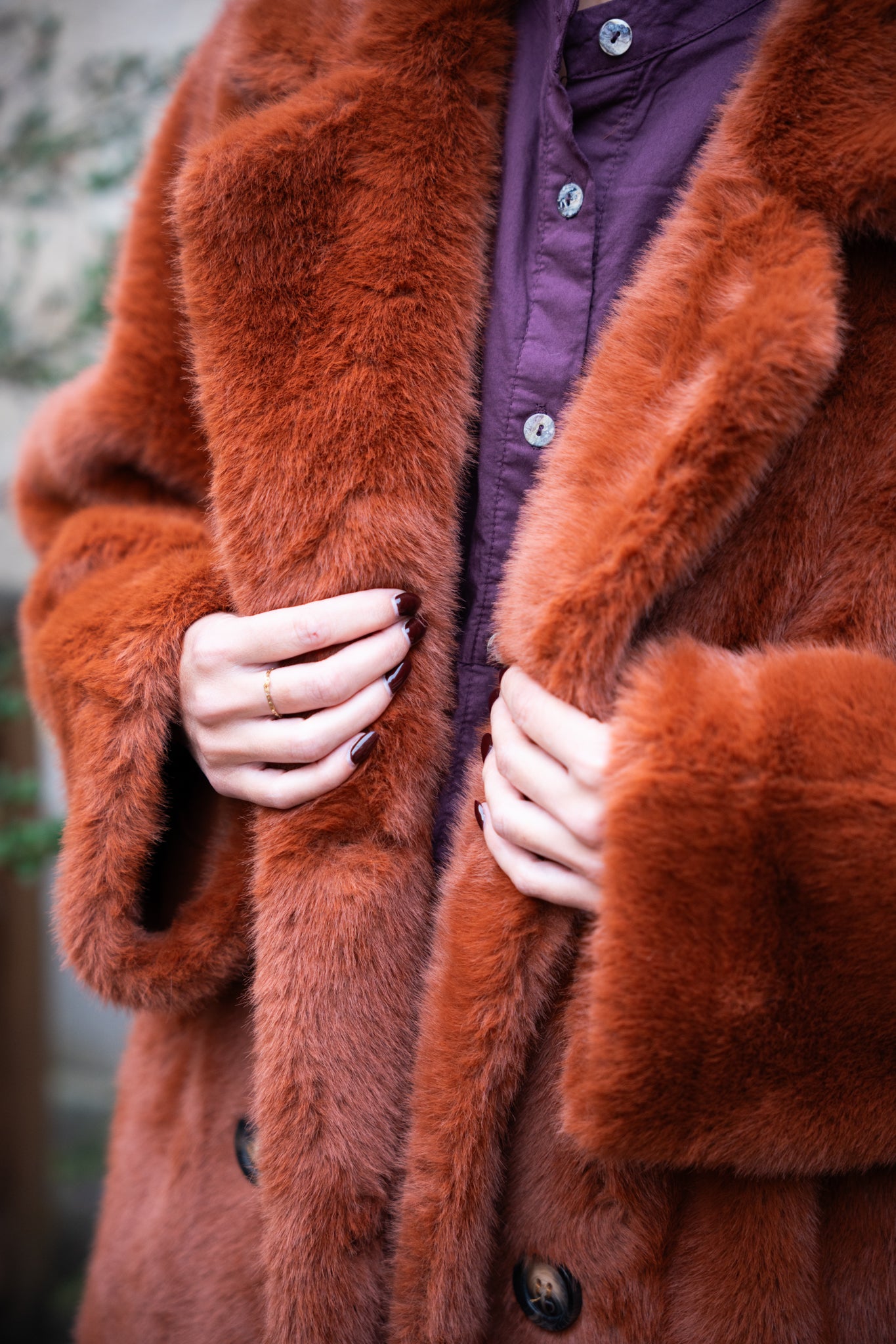 Manteau fausse fourrure