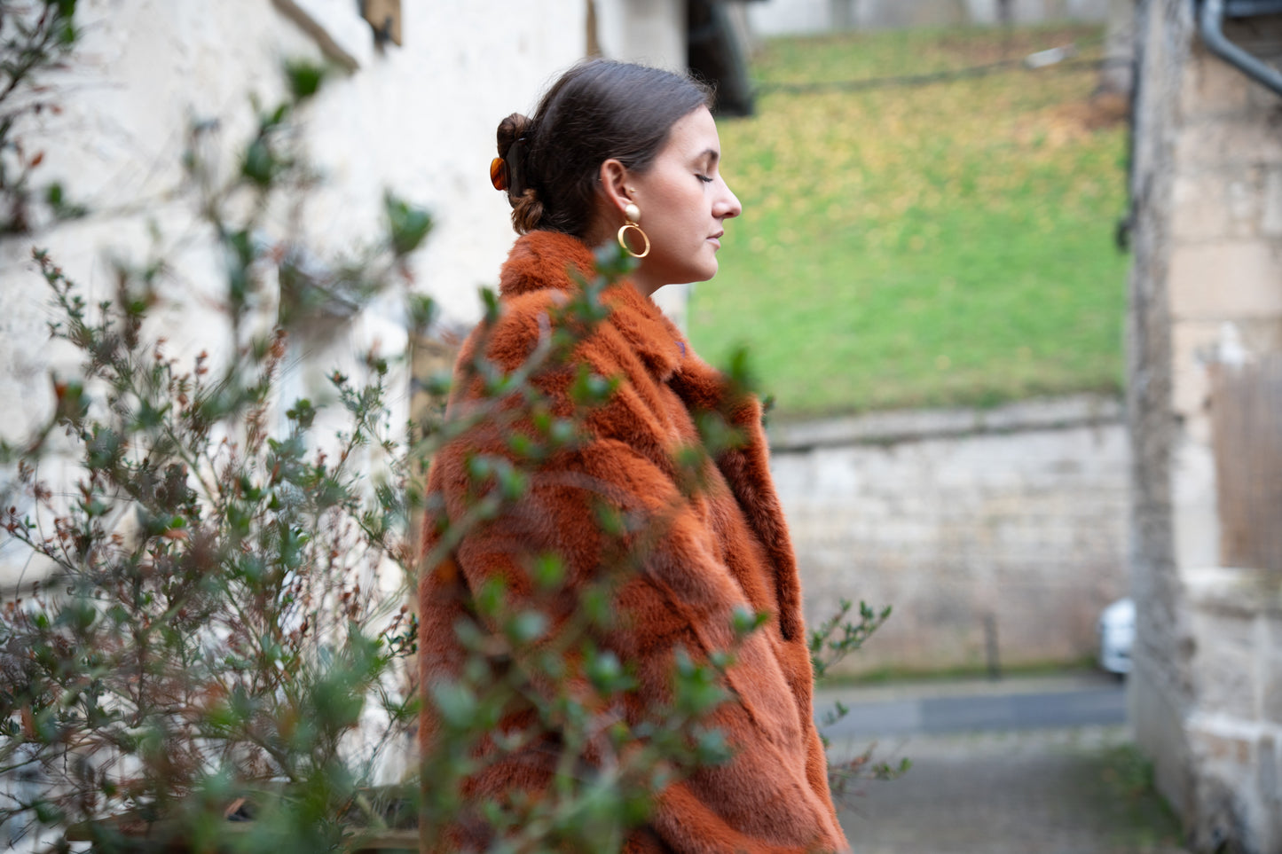 Manteau fausse fourrure