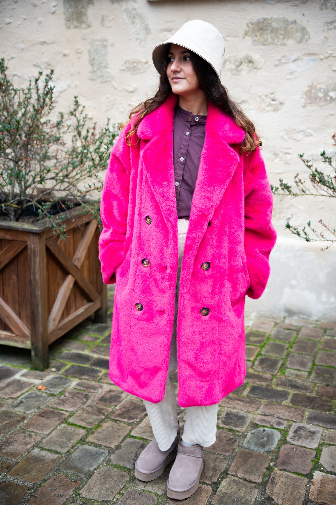 Manteau fausse fourrure