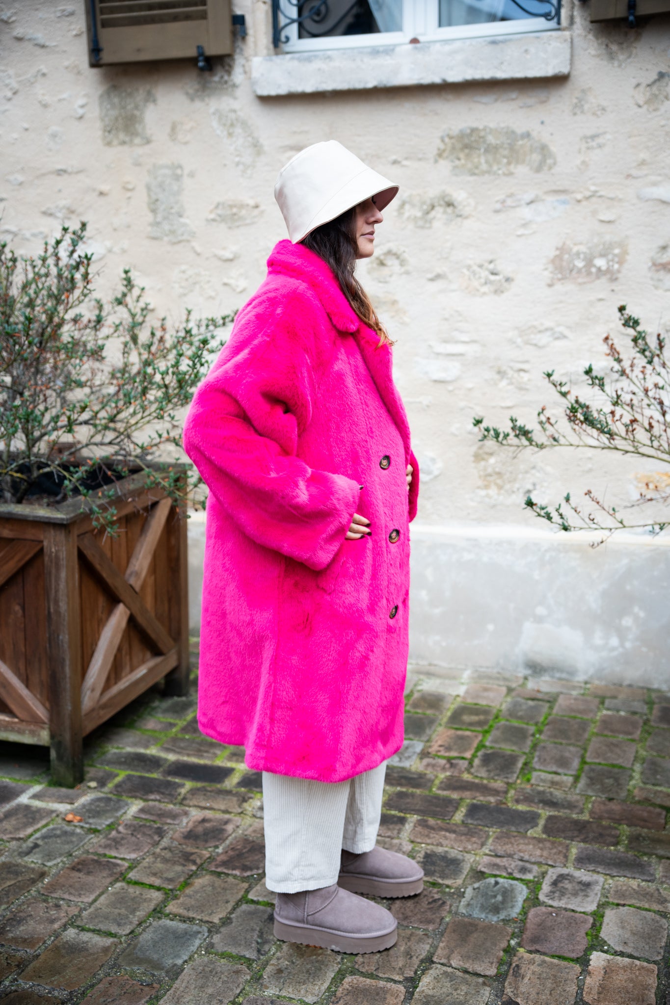 Manteau fausse fourrure