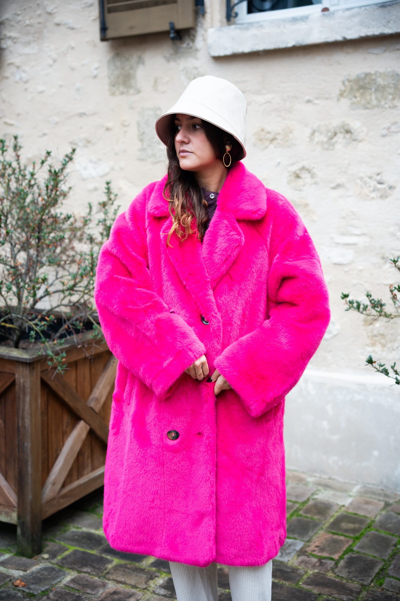 Manteau fausse fourrure