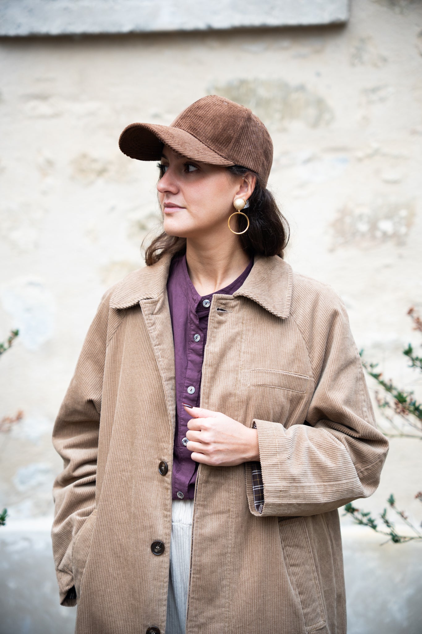 manteau velours côtelé