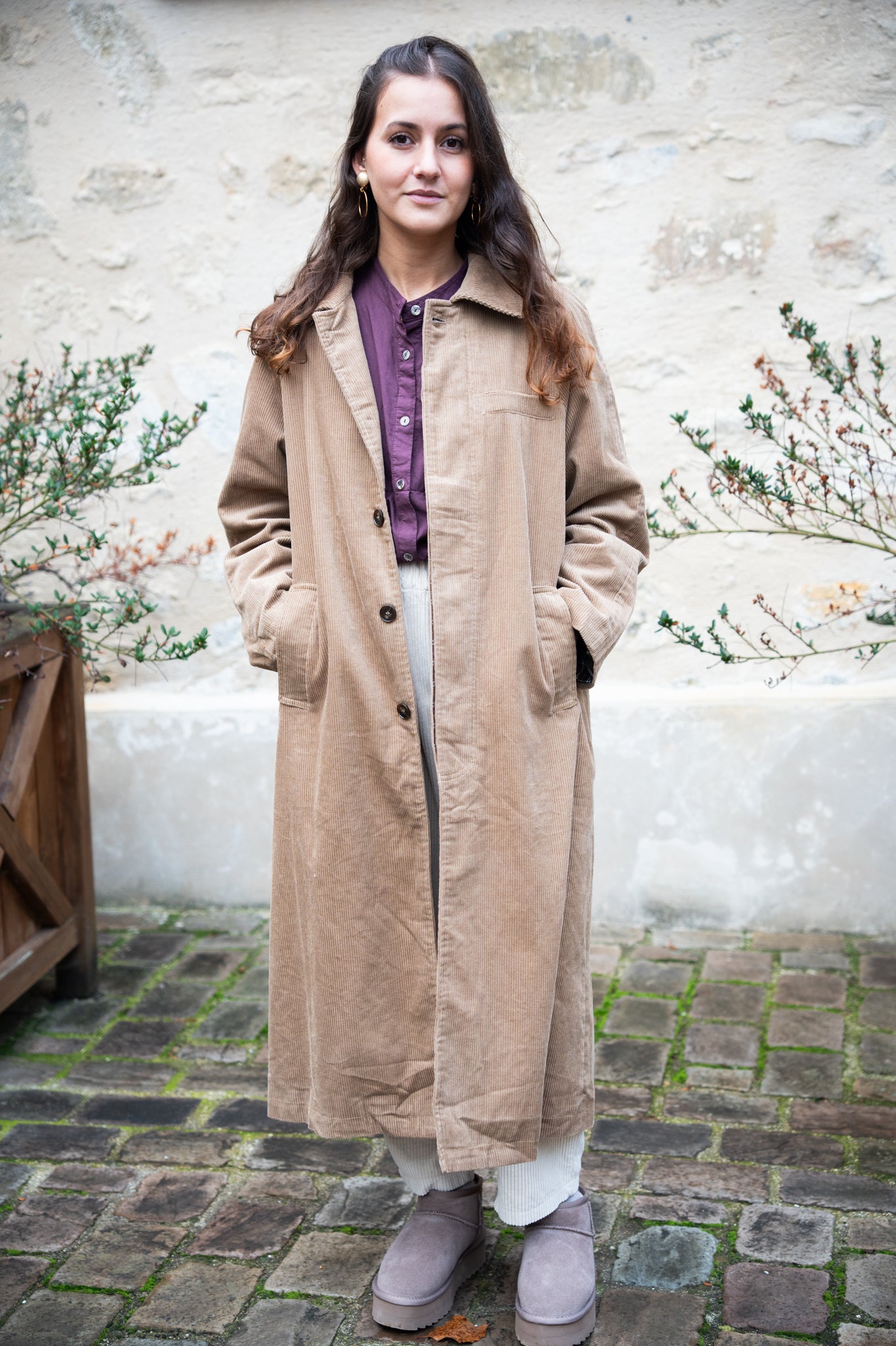 manteau velours côtelé