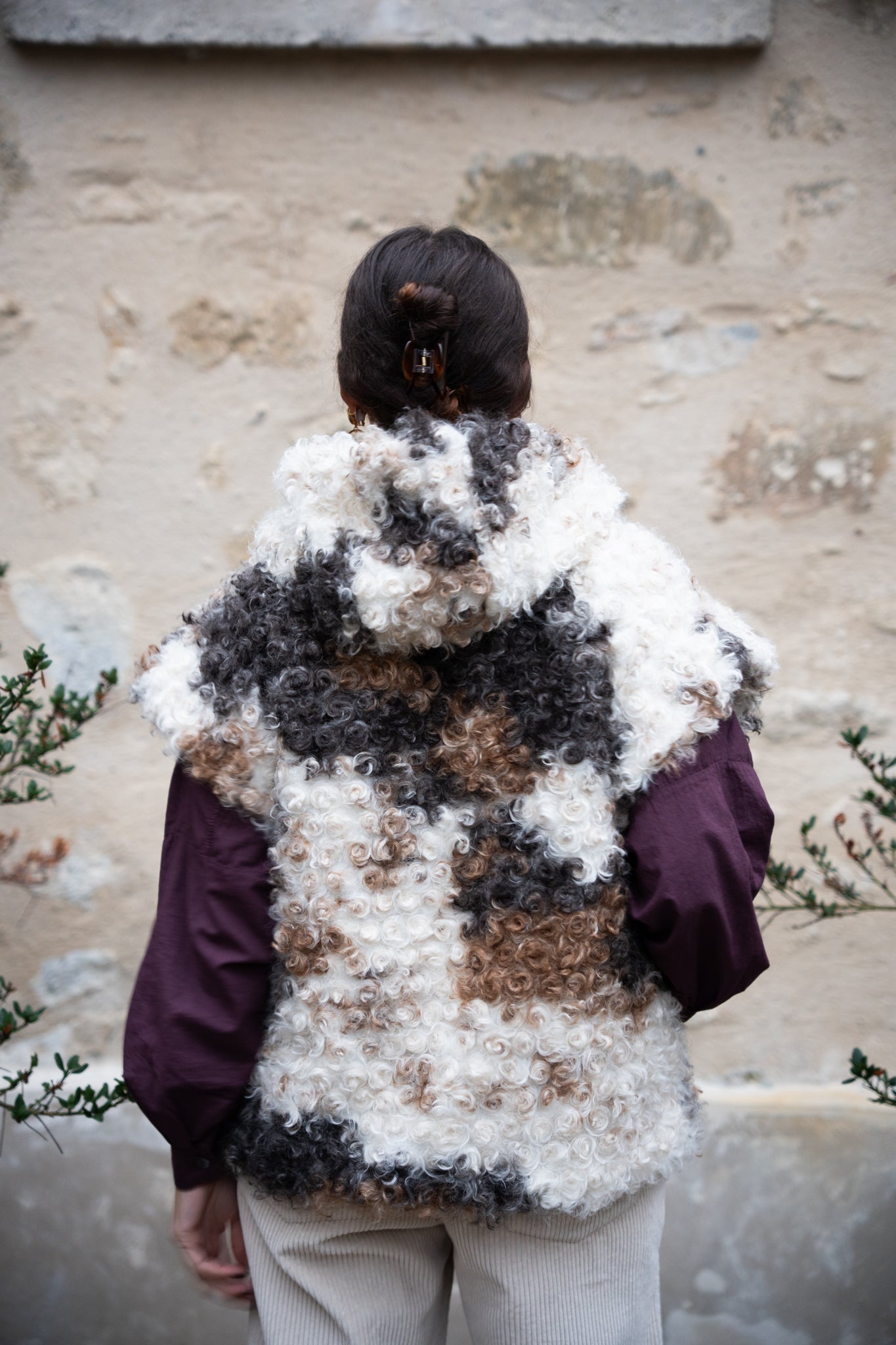 Veste sans manche à capuche