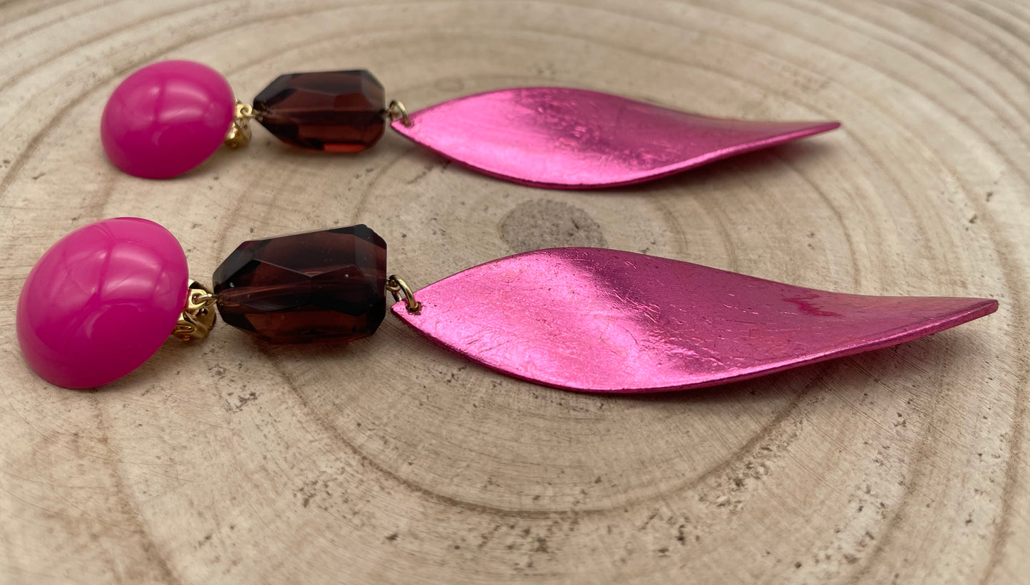 BOUCLES D’OREILLES FLAMMES ÉLÉMENTS SCINTILLANTS - Francine BRAMLI