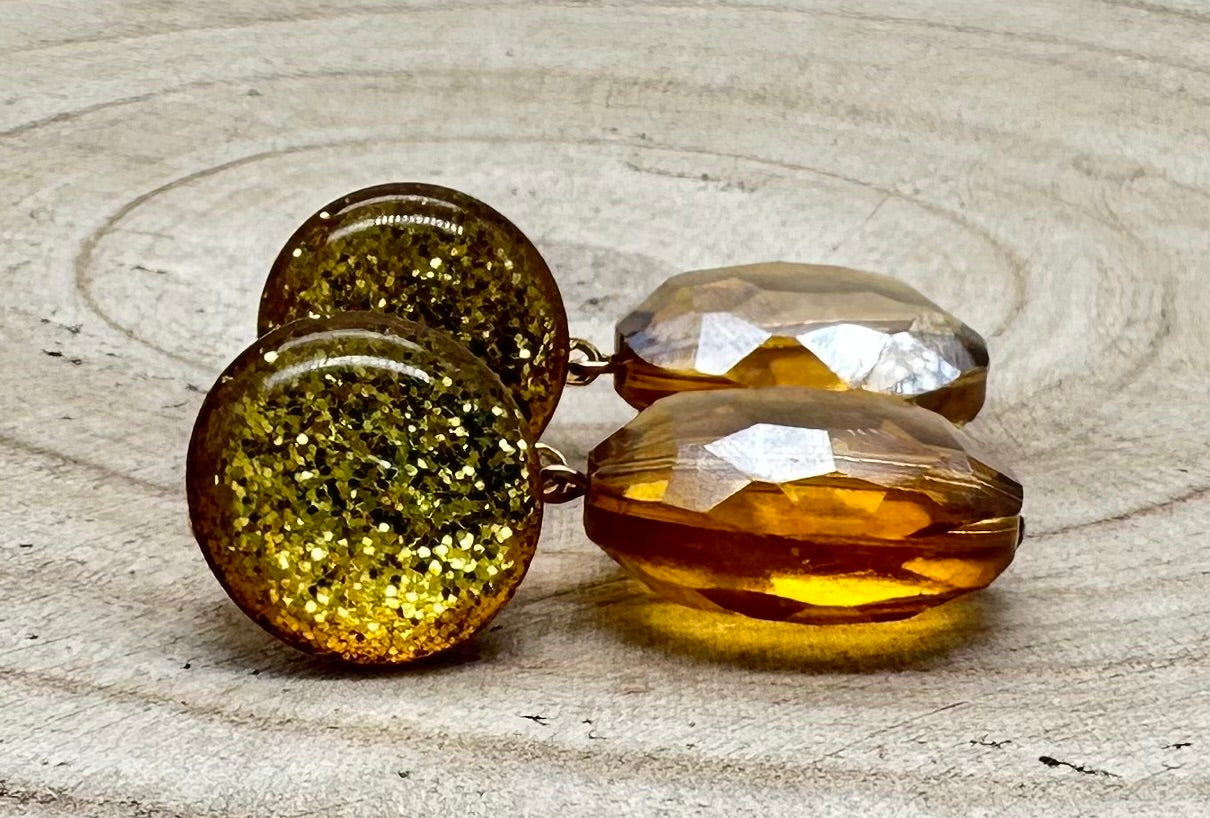 BOUCLES D'OREILLES ÉLÉMENTS SCINTILLANTS - Francine BRAMLI