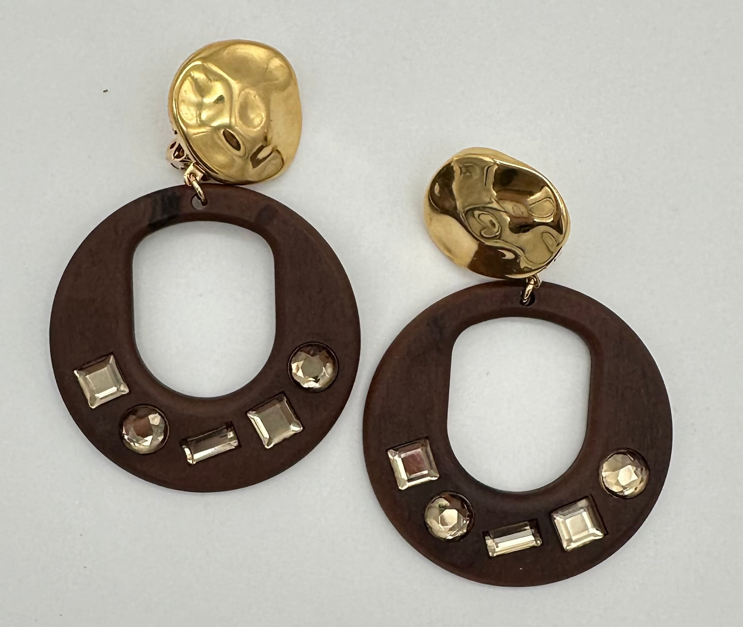 BOUCLES D'OREILLES ÉLÉMENTS SCINTILLANTS -  Francine BRAMLI