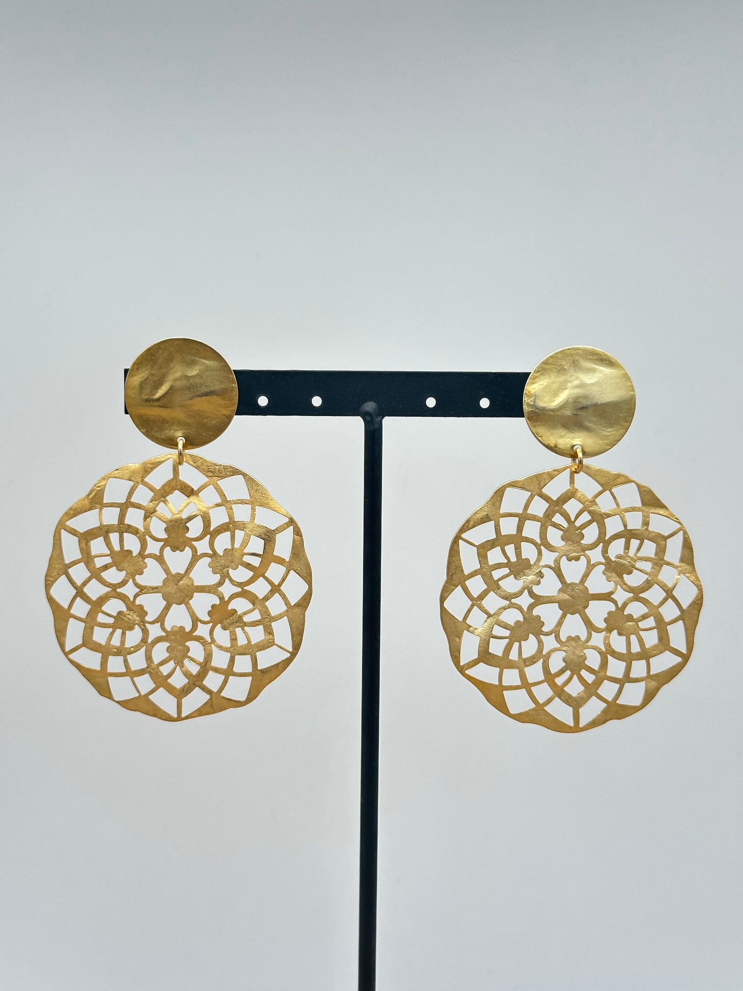 Boucles d’oreilles plaques - Francine BRAMLI