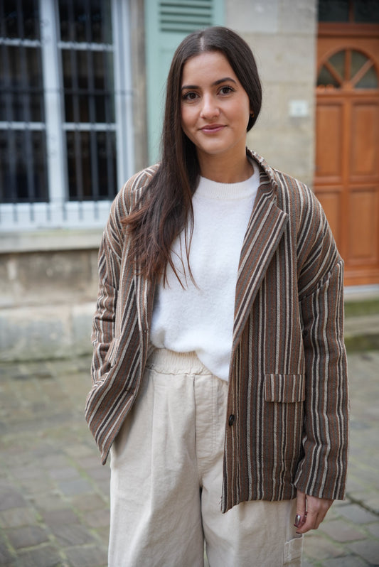 Veste blazer rayée