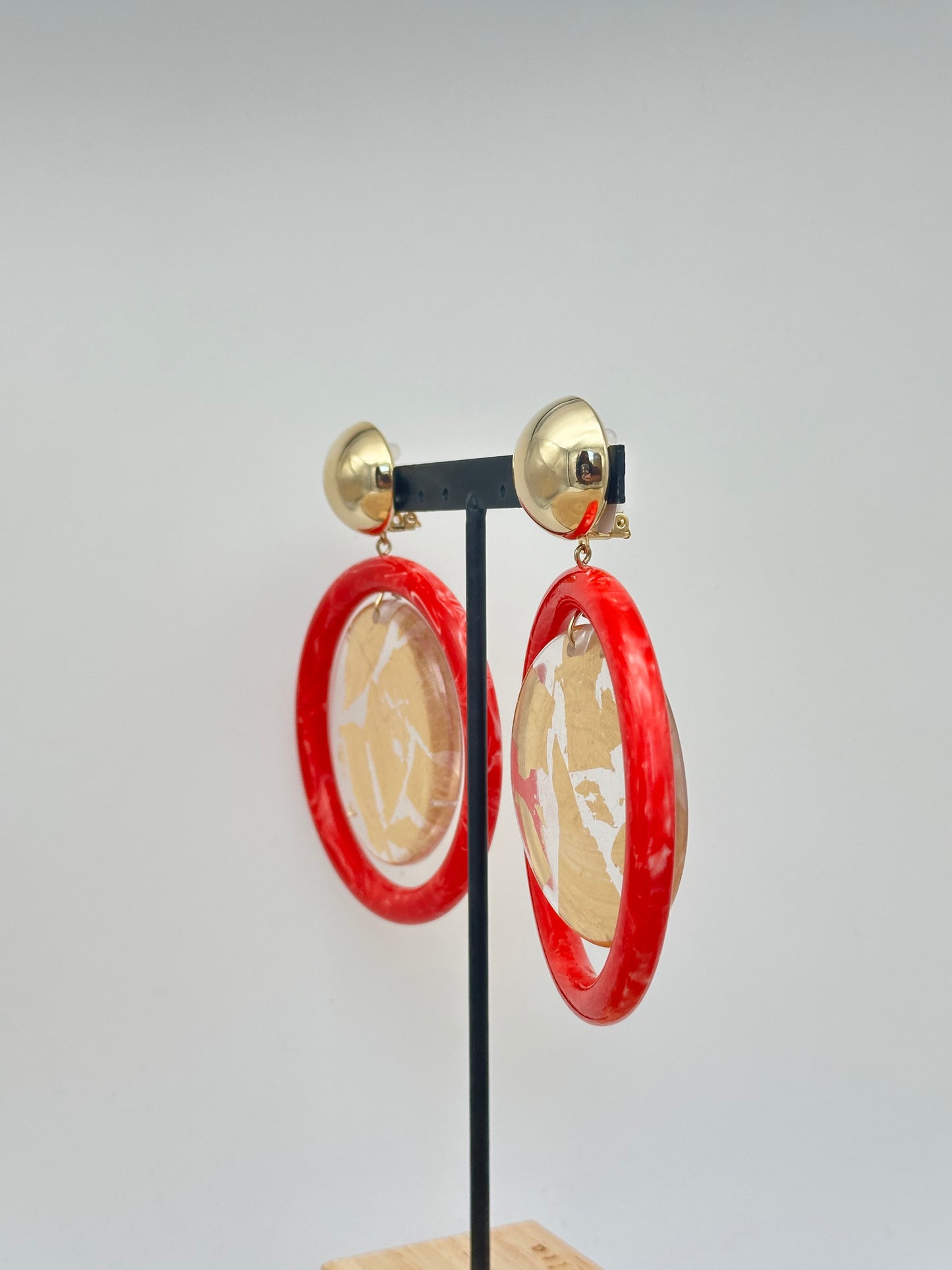 Boucles d’oreilles plaque - Francine BRAMLI