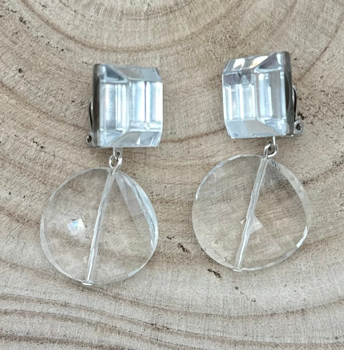 BOUCLES D'OREILLES ÉLÉMENTS SCINTILLANTS - Francine BRAMLI