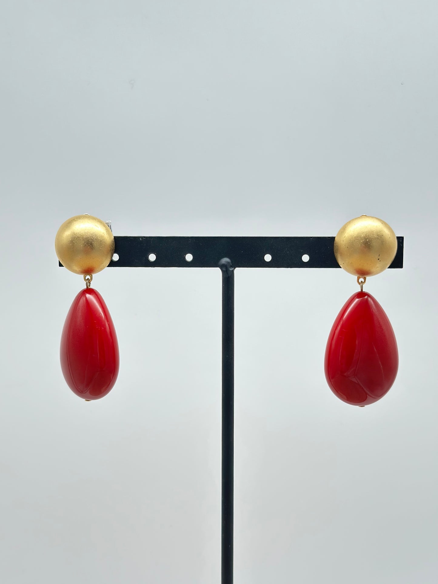 Boucles d’oreilles Cuba rouge- Francine BRAMLI