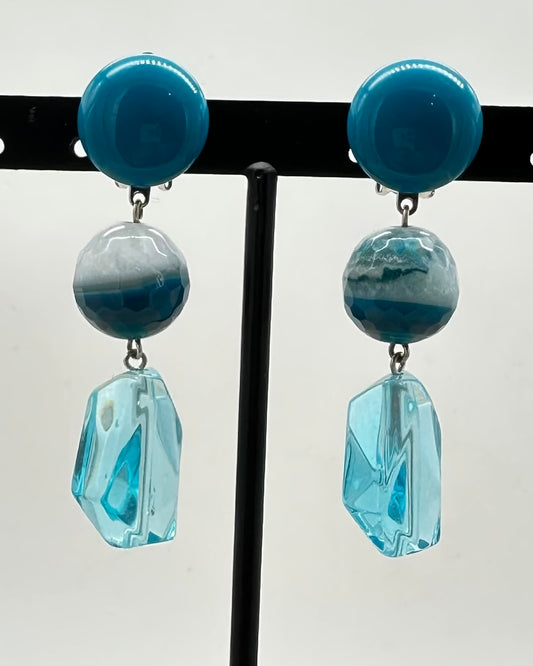 BOUCLES D'OREILLES ÉLÉMENTS SCINTILLANTS - Francine BRAMLI