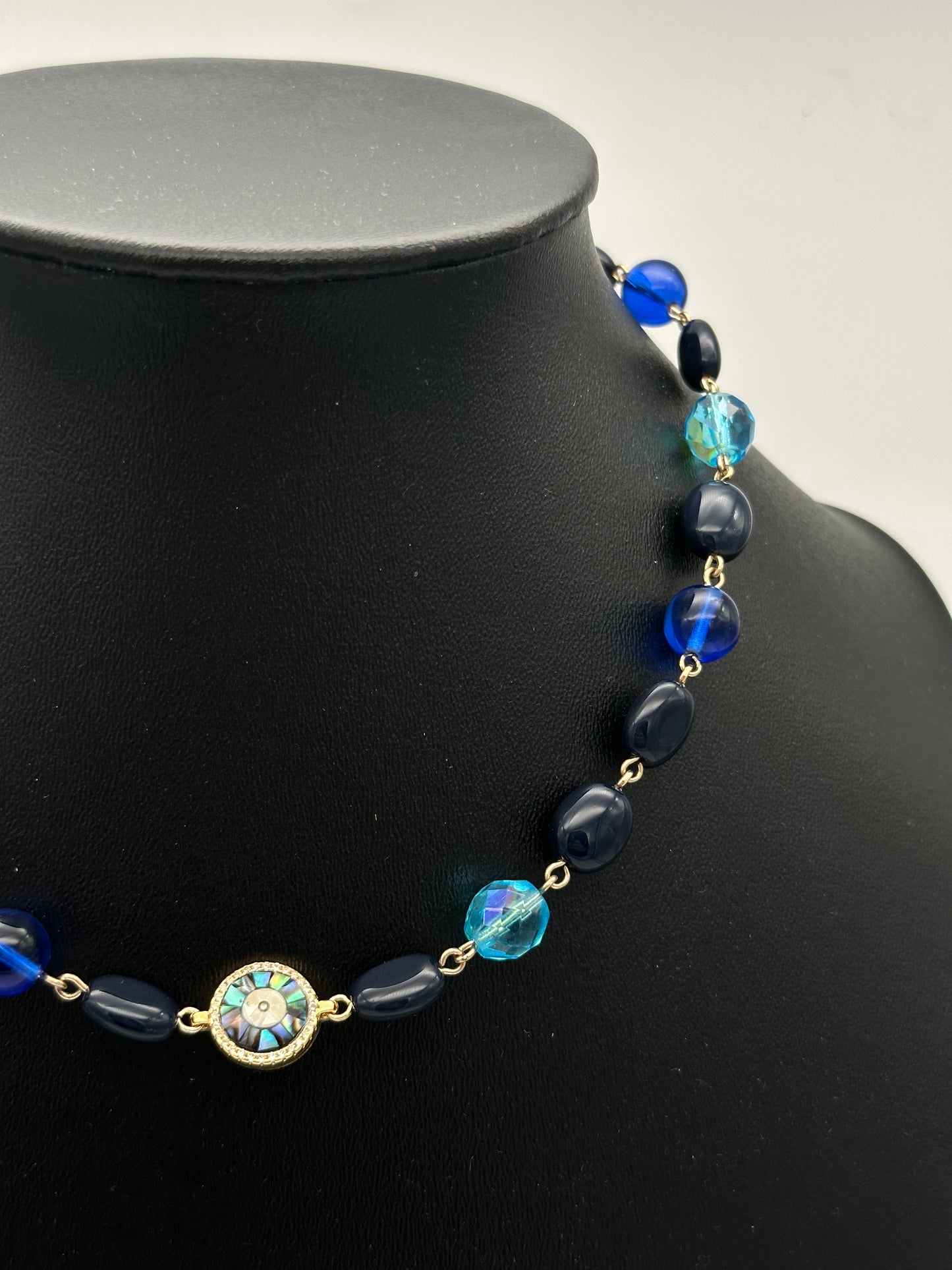 Collier Picasso bleu - Francine BRAMLI