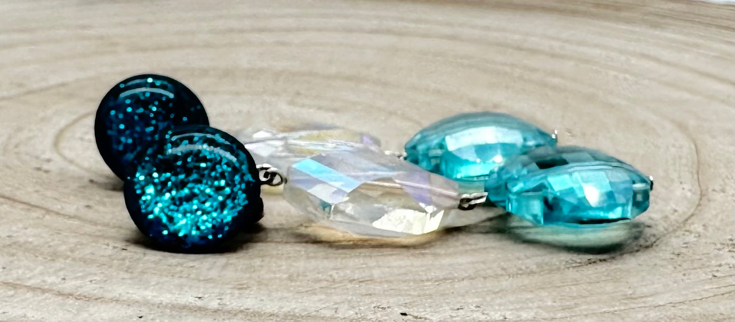 BOUCLES D'OREILLES ÉLÉMENTS SCINTILLANTS - Francine BRAMLI