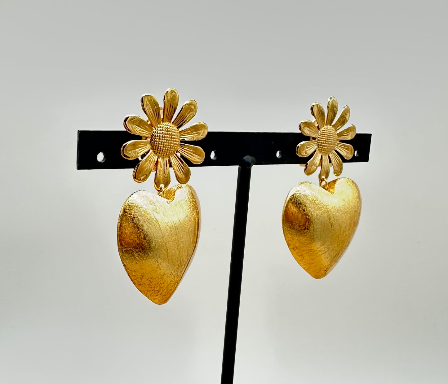 BOUCLES D'OREILLES COEURS CABOUCLES D'OREILLESCHONS FLEURS - Francine BRAMLI