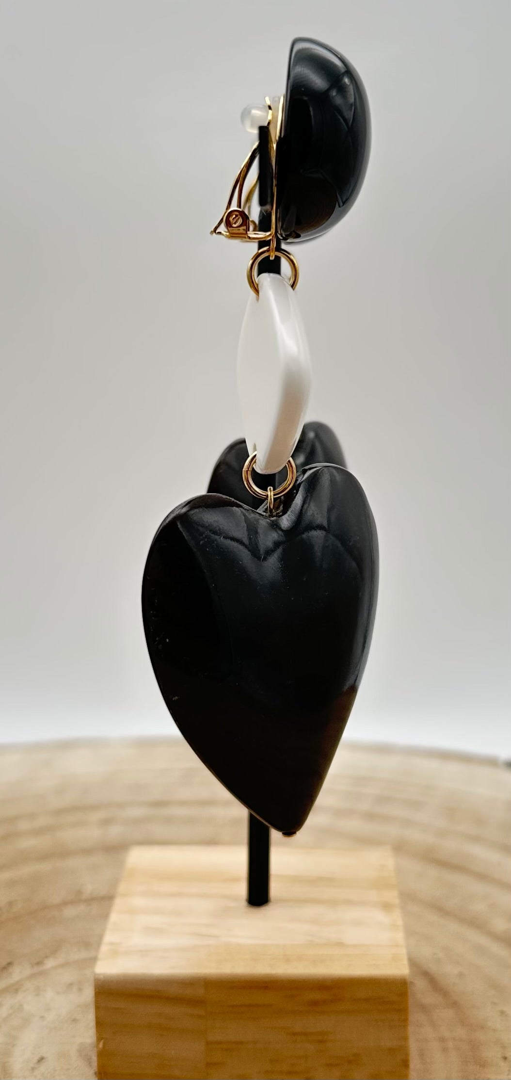 BOUCLES D'OREILLES NOIRE - Francine BRAMLI