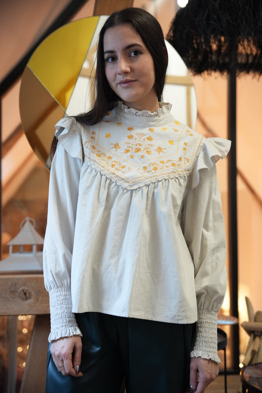 Blouse avec broderie
