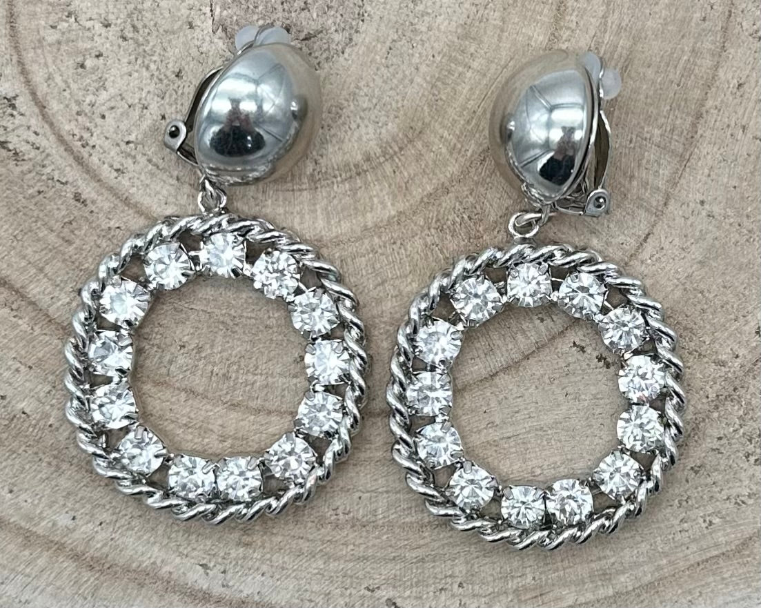 BOUCLES D'OREILLES ÉLÉMENTS SCINTILLANTS- Francine BRAMLI