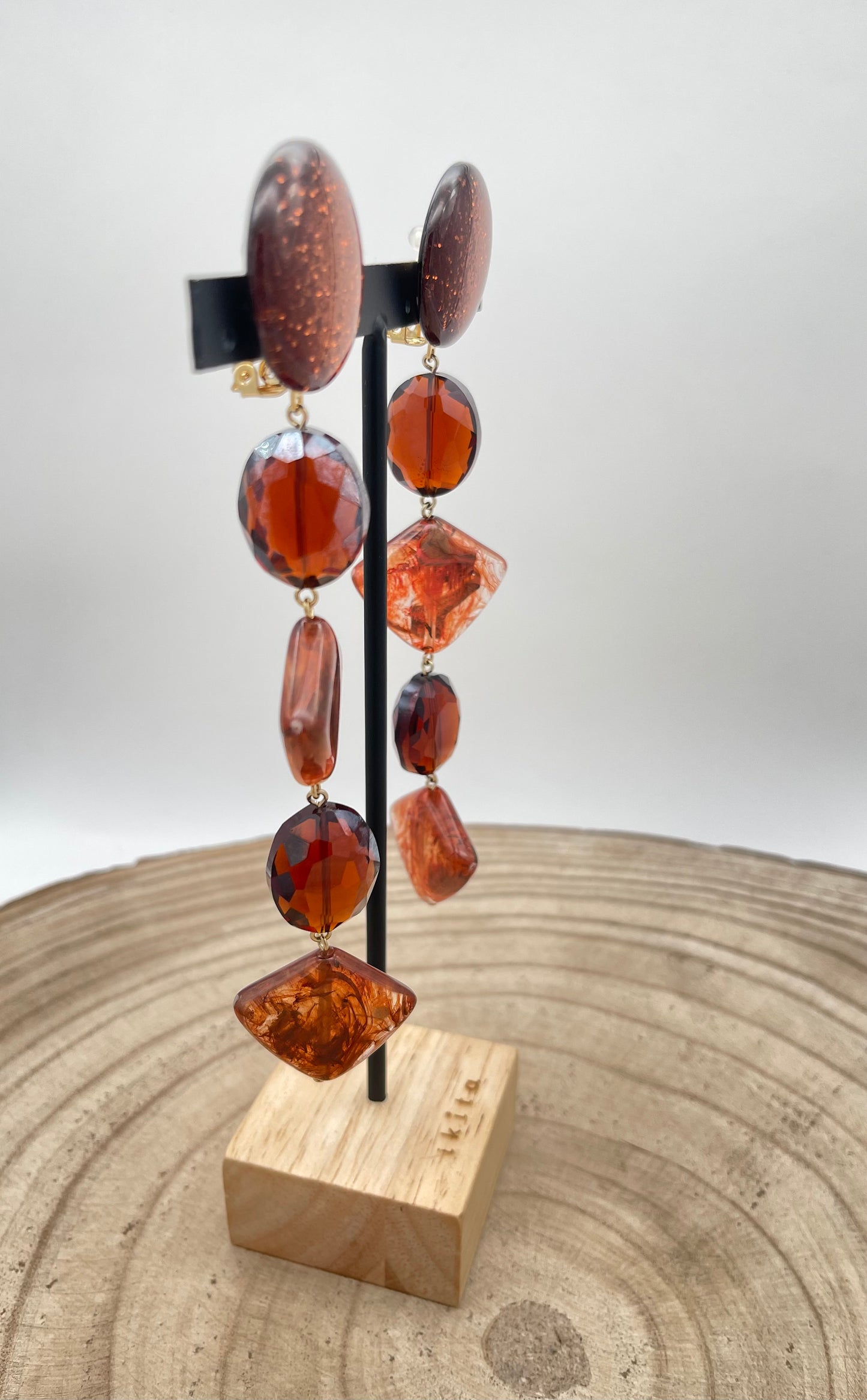 BOUCLES D’OREILLES ÉLÉMENTS SCINTILLANTS - Francine BRAMLI